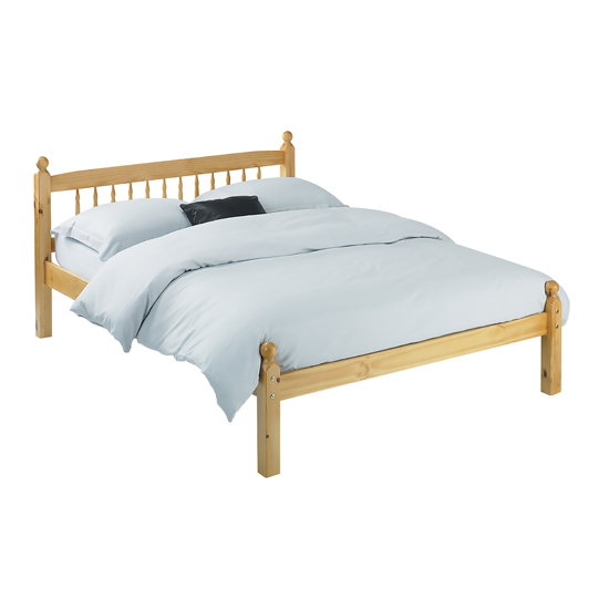 Pamela Wooden Double Bed In Pine FiF