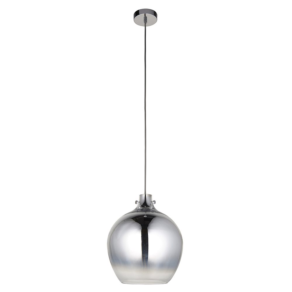 Pampa Glass Pendant Ceiling Light In Chrome