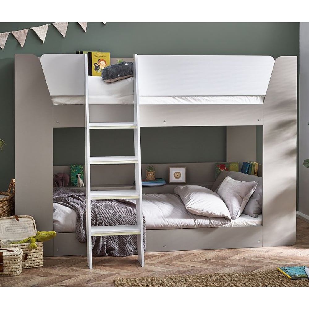 Read more about Pampa wooden children bunk bed in taupe and white