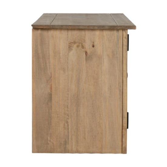 Pavia Wooden TV Stand With 2 Doors In Natural Wax