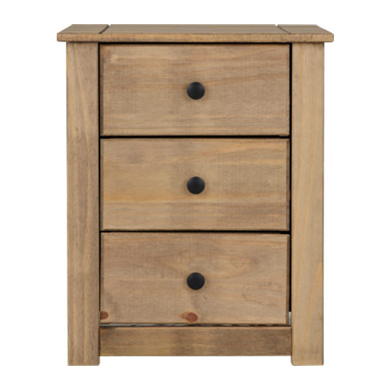 Pavia Wooden Chest Of 3 Drawers In Natural Wax
