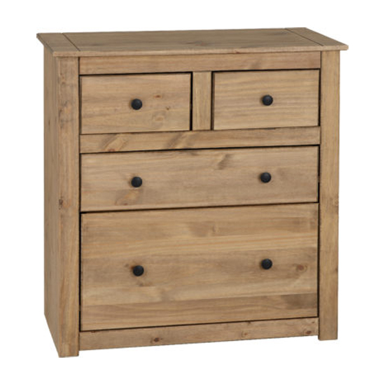 Prinsburg Wooden Chest Of 4 Drawers In Natural Wax