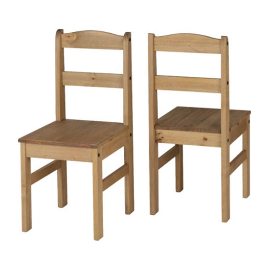 Pavia Wooden Dining Table With 4 Chairs In Natural Wax