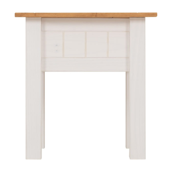 Pavia Lamp Table In White And Natural Wax