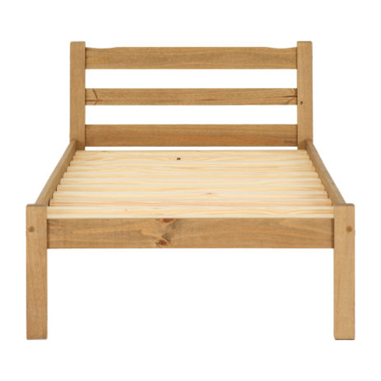 Pavia Wooden Single Bed In Natural Wax