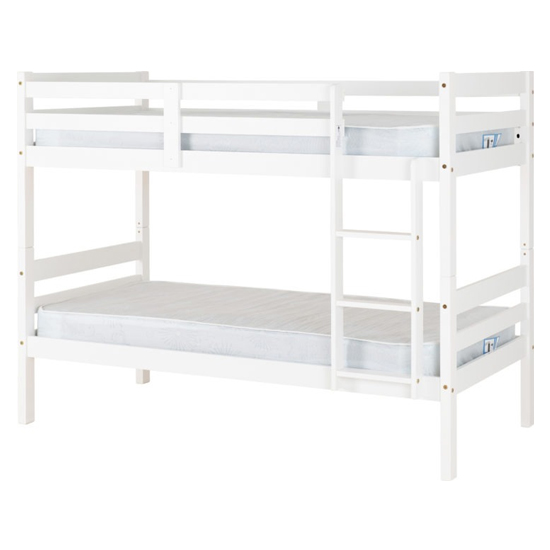 Prinsburg Wooden Single Bunk Bed In White_2