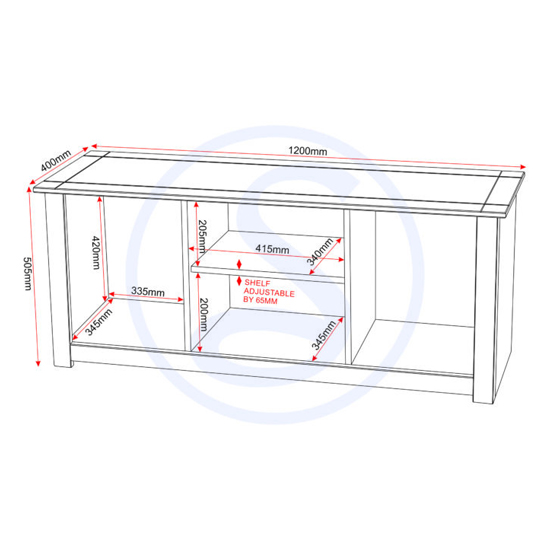 Pavia TV Stand With 2 Door 1 Shelf In White And Natural Wax