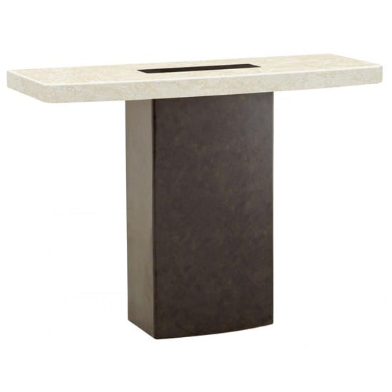 Read more about Panos marble console table in natural and lacquer