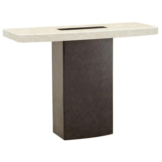 Product photograph of Panos Marble Console Table In Natural And Lacquer from Furniture in Fashion