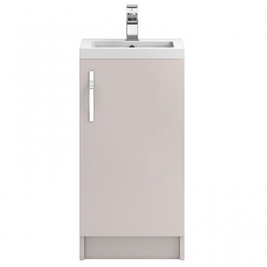 Paola 40cm Floor Vanity Unit With Basin In Gloss Cashmere