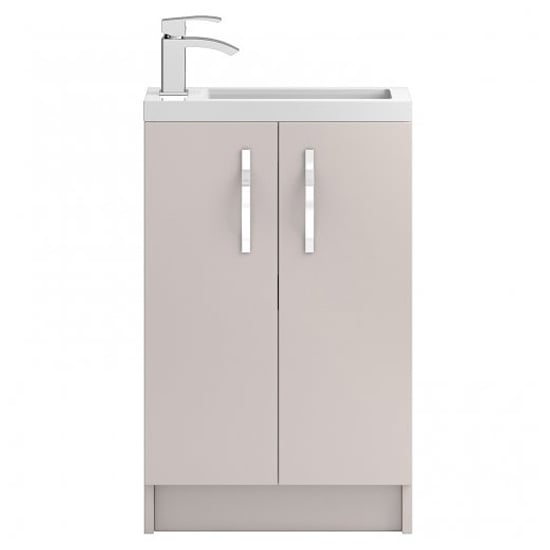 Paola 50cm Floor Vanity With Compact Basin In Gloss Cashmere