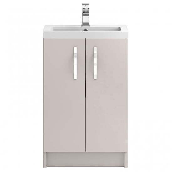 Read more about Paola 50cm floor vanity unit with basin in gloss cashmere