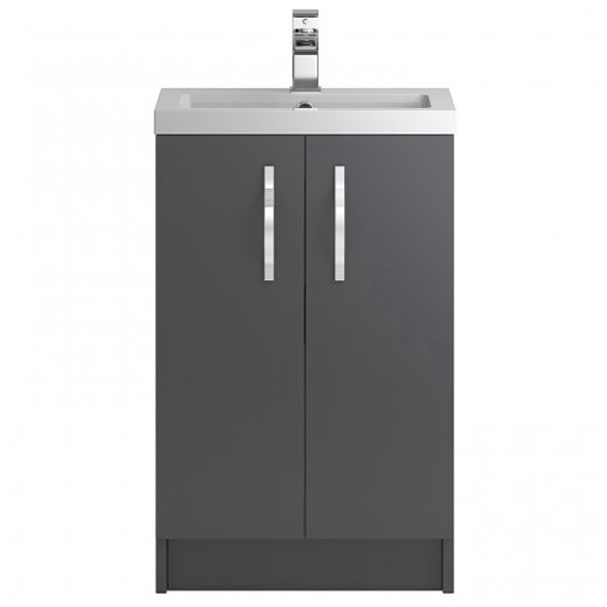 Read more about Paola 50cm floor vanity unit with basin in gloss grey