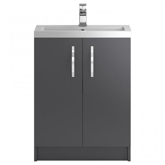 Paola 60cm Floor Vanity Unit With Basin In Gloss Grey_1