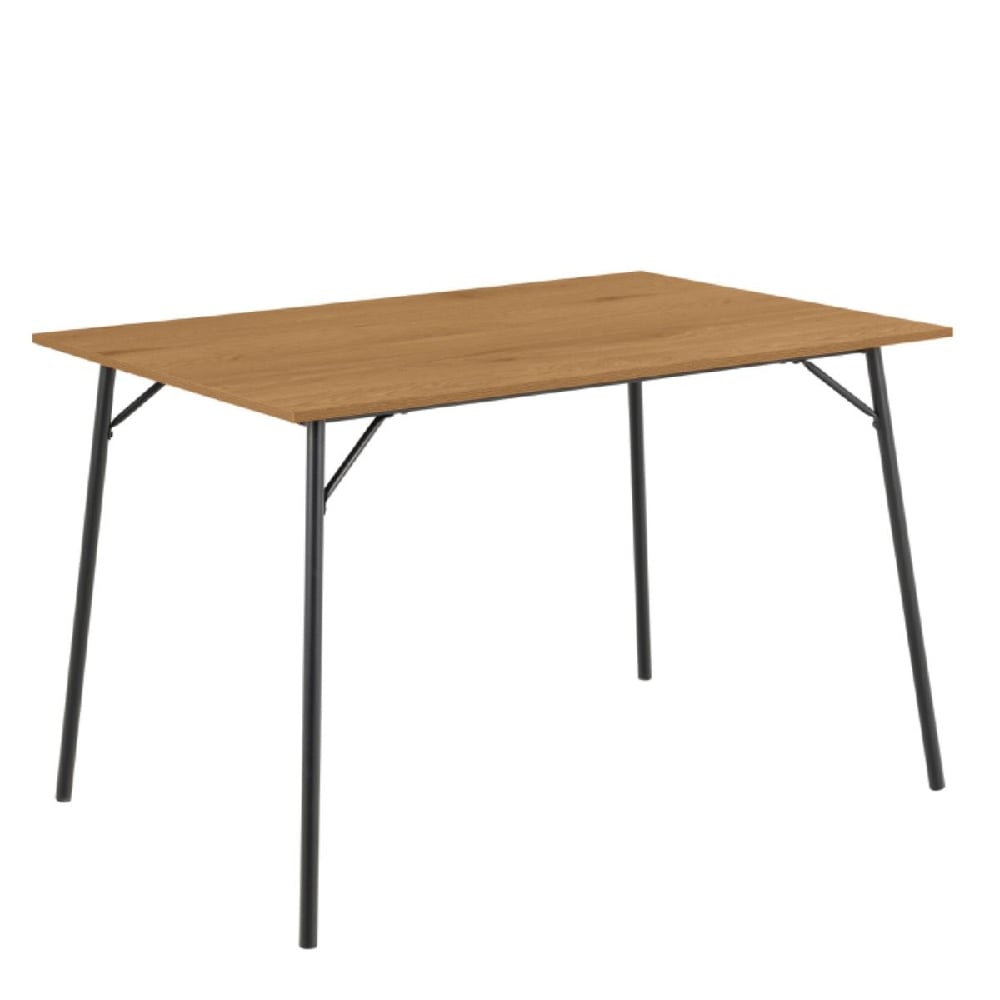 Read more about Paoli wooden dining table with black legs in oak