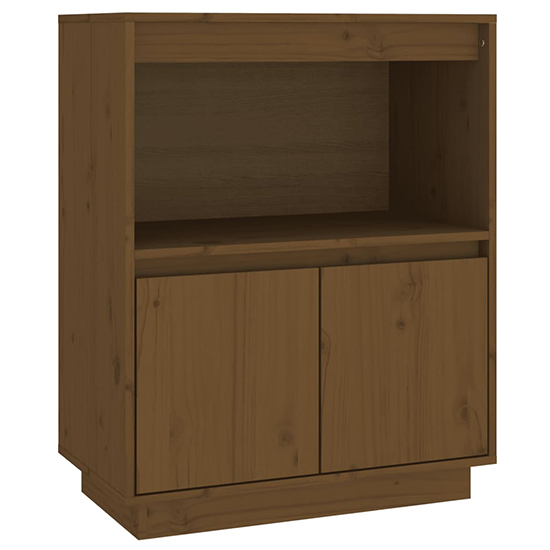 Paolo Pinewood Sideboard With 2 Doors 1 Shelf In Honey Brown_3