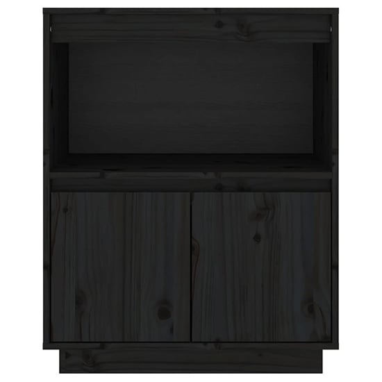Paolo Pinewood Sideboard With 2 Doors 1 Shelf In Black_5