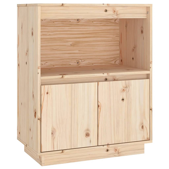 Paolo Pinewood Sideboard With 2 Doors 1 Shelf In Natural