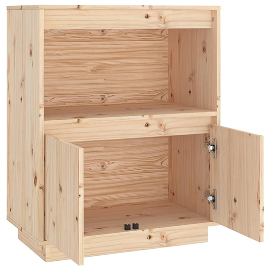Paolo Pinewood Sideboard With 2 Doors 1 Shelf In Natural