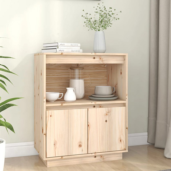 Paolo Pinewood Sideboard With 2 Doors 1 Shelf In Natural_1