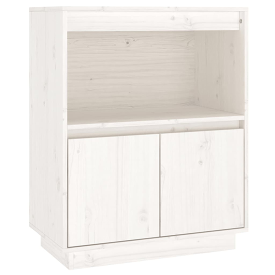 Paolo Pinewood Sideboard With 2 Doors 1 Shelf In White