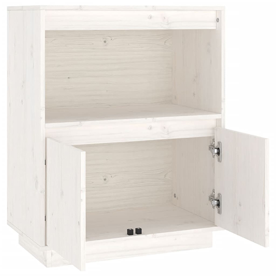Paolo Pinewood Sideboard With 2 Doors 1 Shelf In White_4
