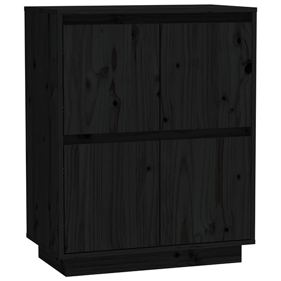 Paolo Pinewood Sideboard With 4 Doors In Black_3