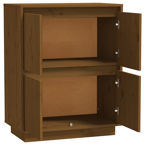 Paolo Pinewood Sideboard With 4 Doors In Honey Brown_5