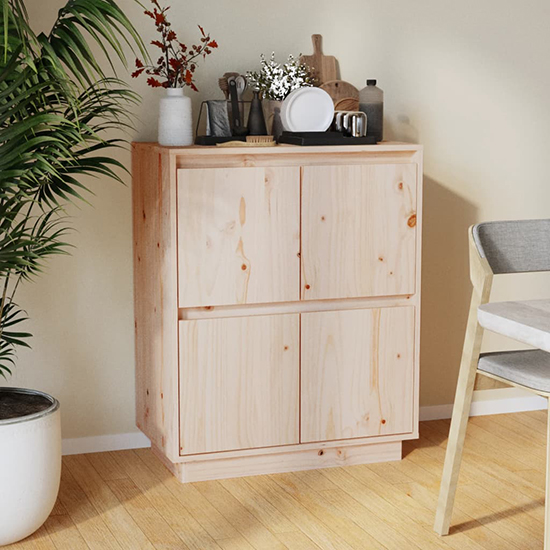 Paolo Pinewood Sideboard With 4 Doors In Natural