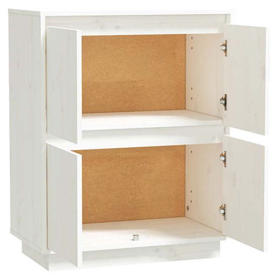 Paolo Pinewood Sideboard With 4 Doors In White