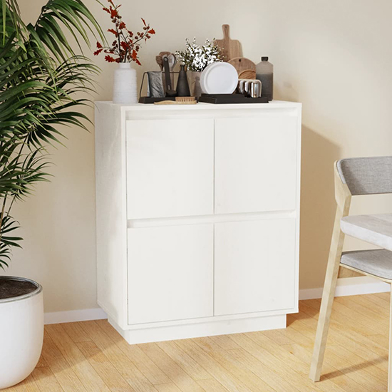 Paolo Pinewood Sideboard With 4 Doors In White