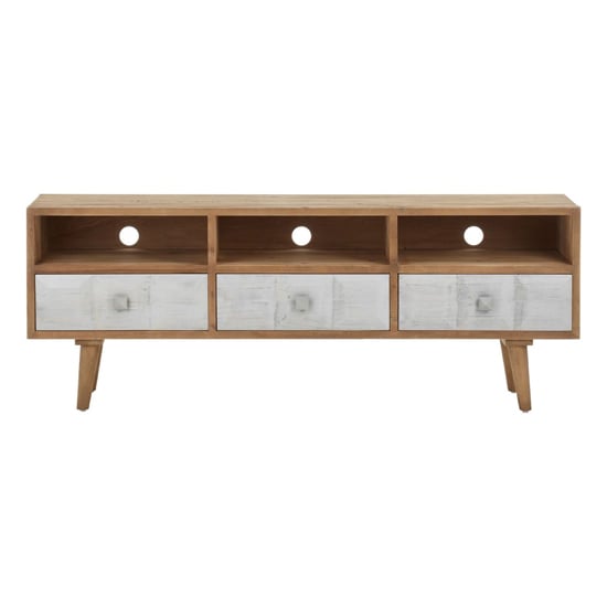 Papeka Wooden Sideboard With 2 Doors In Natural And Whitewash_3