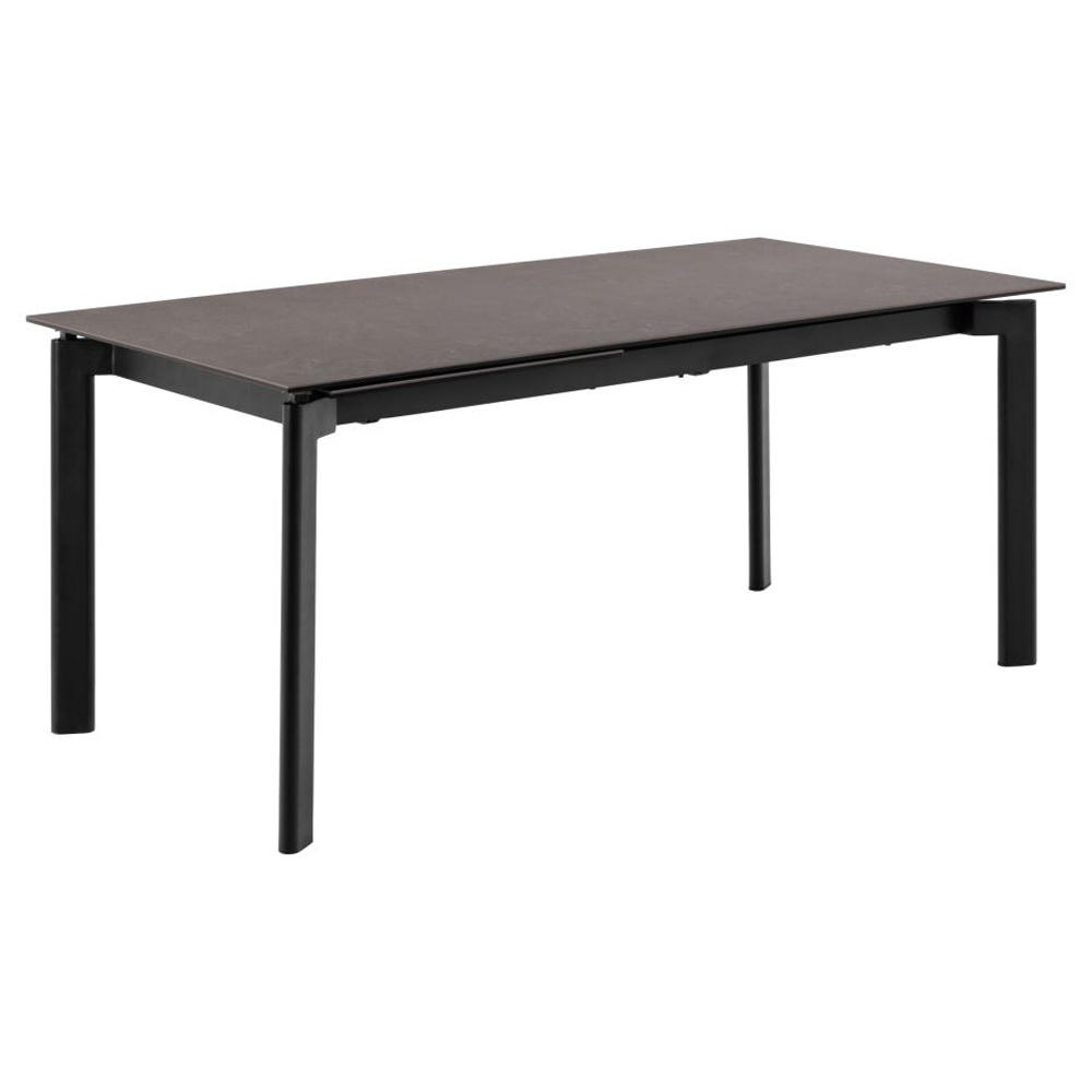 Papillion Ceramic Extending Dining Table With Black Legs - Fairbanks Black