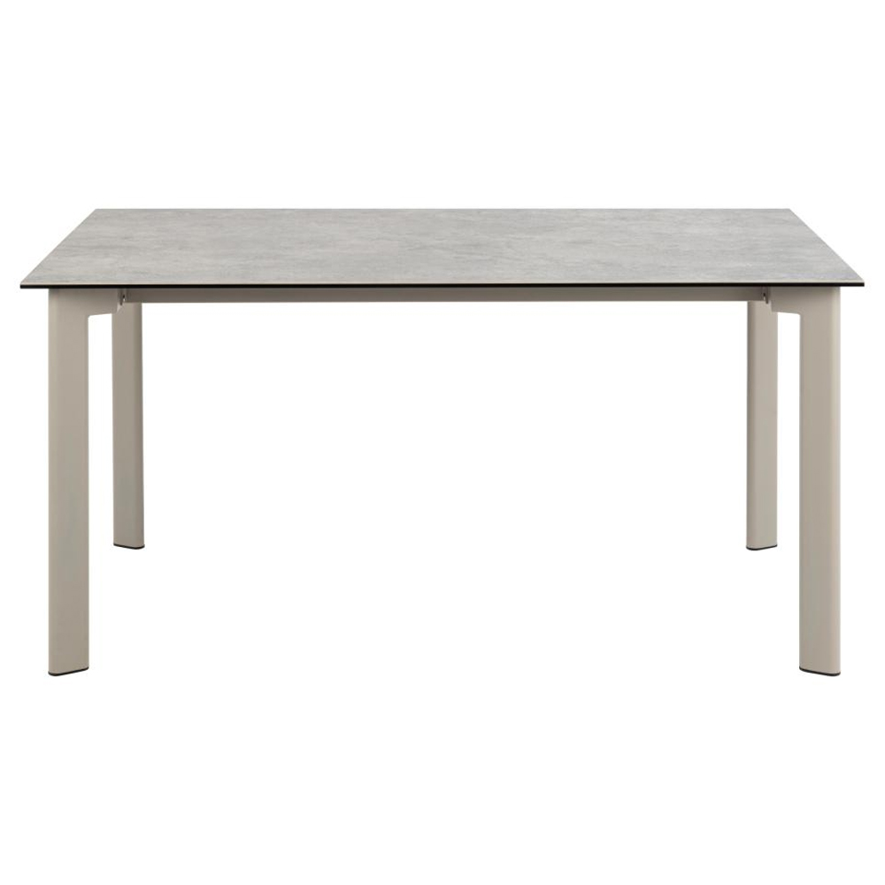 Papillion Ceramic Rectangular Dining Table In Grey Anista