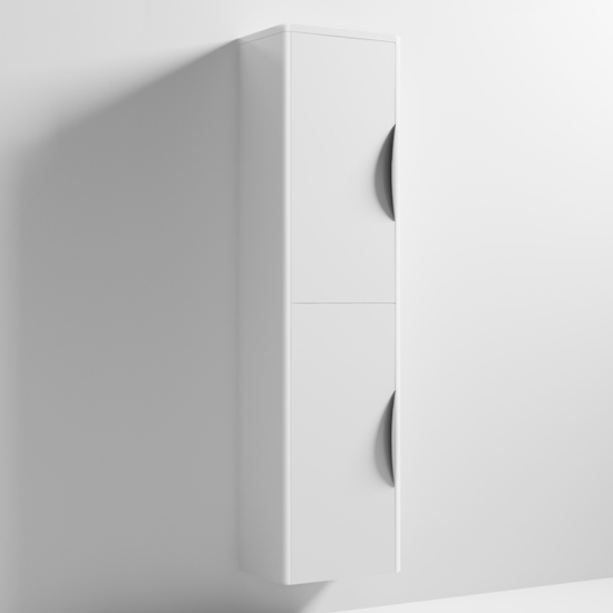 Product photograph of Paradox 35cm Bathroom Wall Hung Tall Unit In Gloss White from Furniture in Fashion