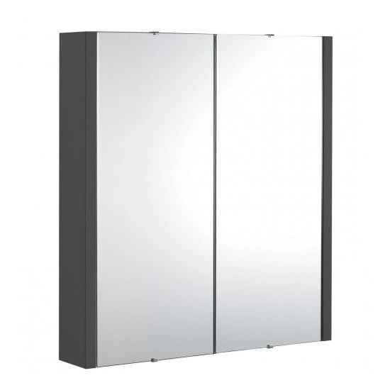 Paradox 60cm Bathroom Mirrored Cabinet In Gloss Grey_2