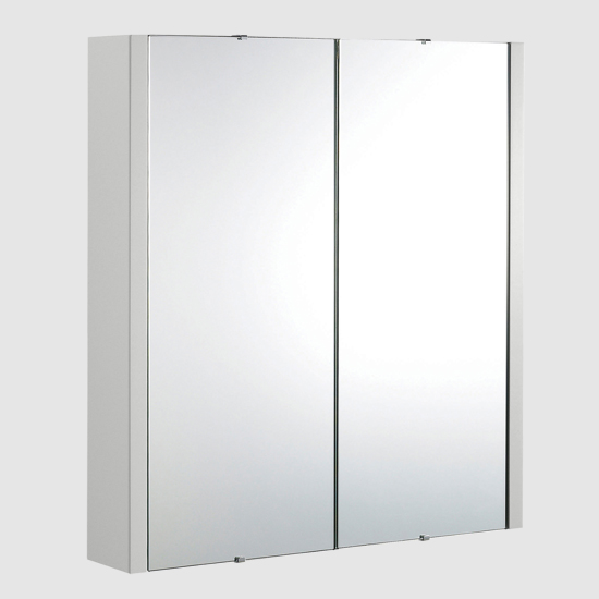 Paradox 60cm Bathroom Mirrored In Gloss Grey Mist Furniture