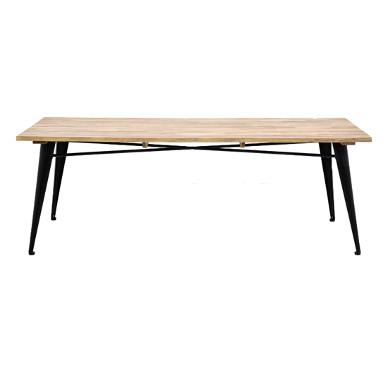 Product photograph of Paralia Wooden Dining Table Rectangular In Natural from Furniture in Fashion