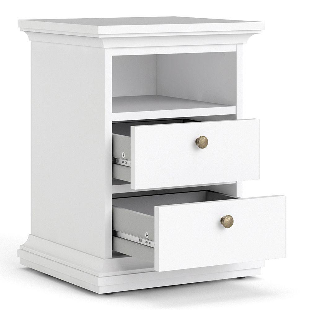 Parayo Wooden Furniture Set With 2 Doors Wardrobe In White
