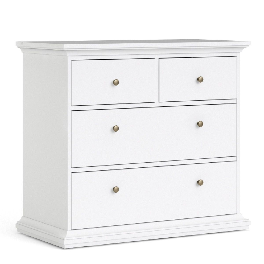 Parayo Wooden Furniture Set With 2 Doors Wardrobe In White