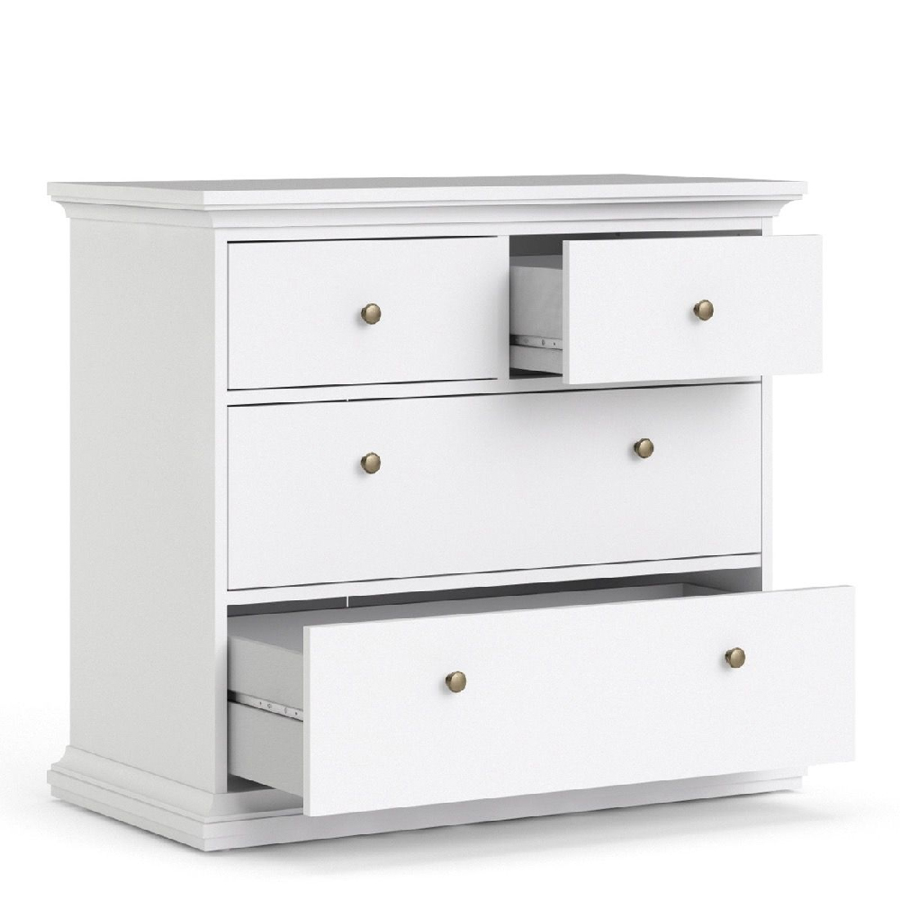 Parayo Wooden Furniture Set With 2 Doors Wardrobe In White