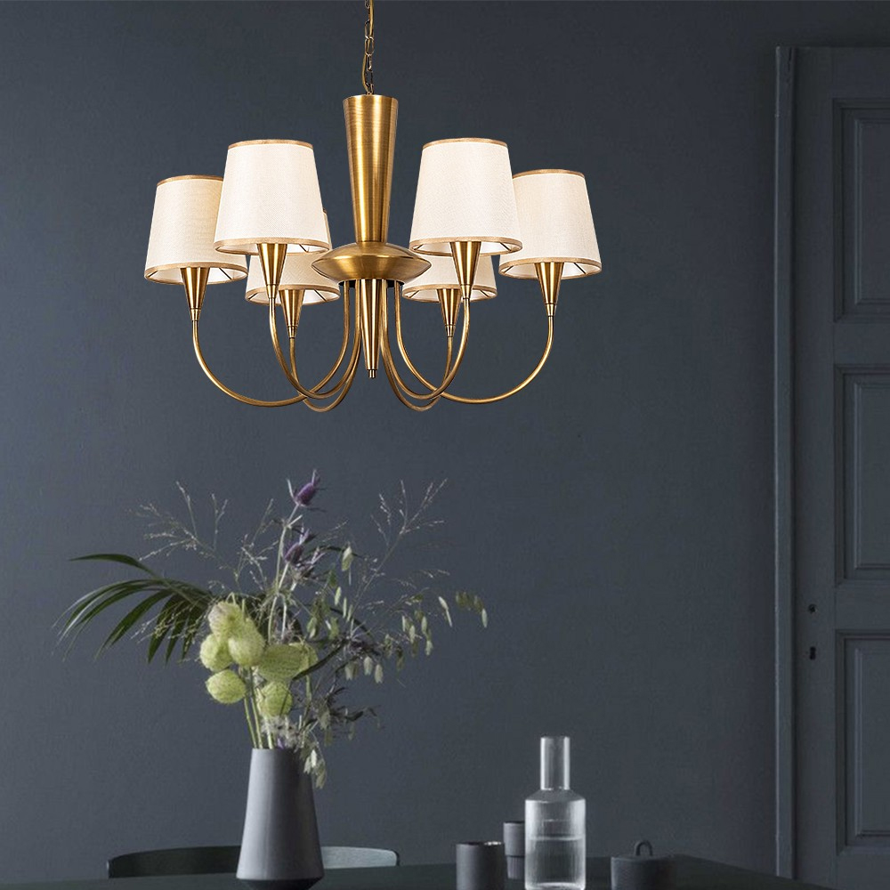 Pardo 6 Light Metal Chandelier Light in Antique