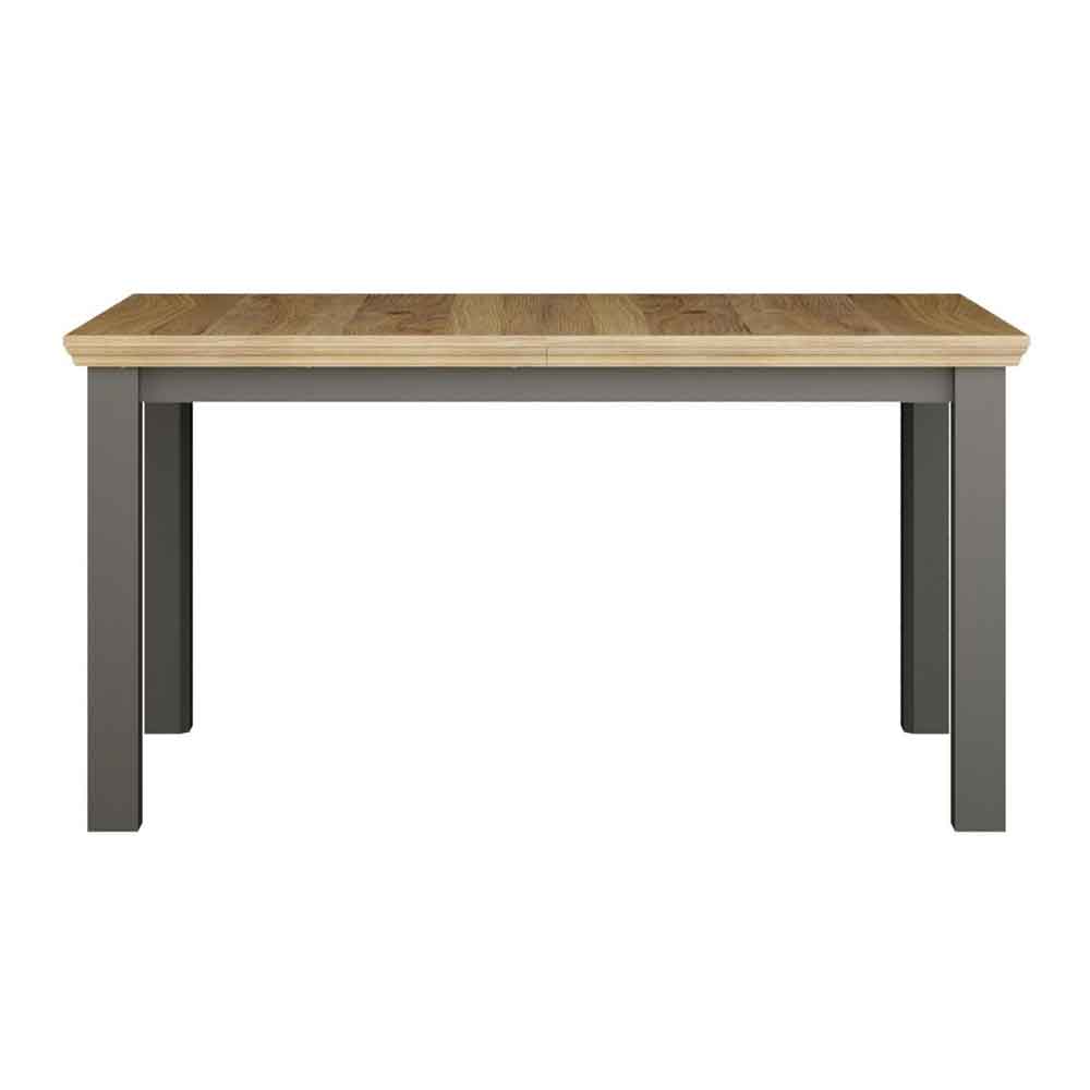 Parenzo Rectangular Wooden Dining Table in Wolfram Grey and Mauvella Oak