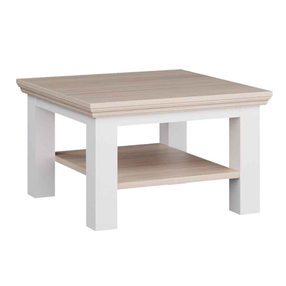 Parenzo Square Wooden Coffee Table in Wolfram Grey and Mauvella Oak
