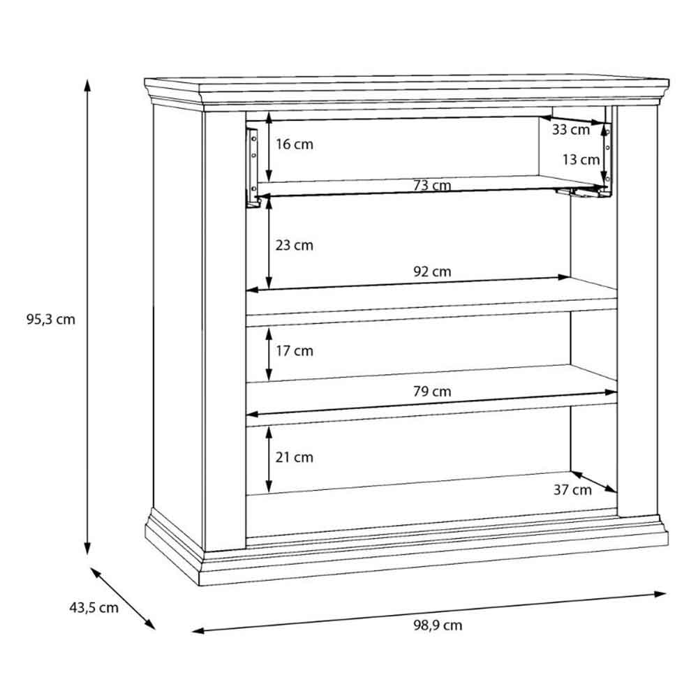 Parenzo Wooden Sideboard with 2 Doors 1 Drawer in White and Riva Oak