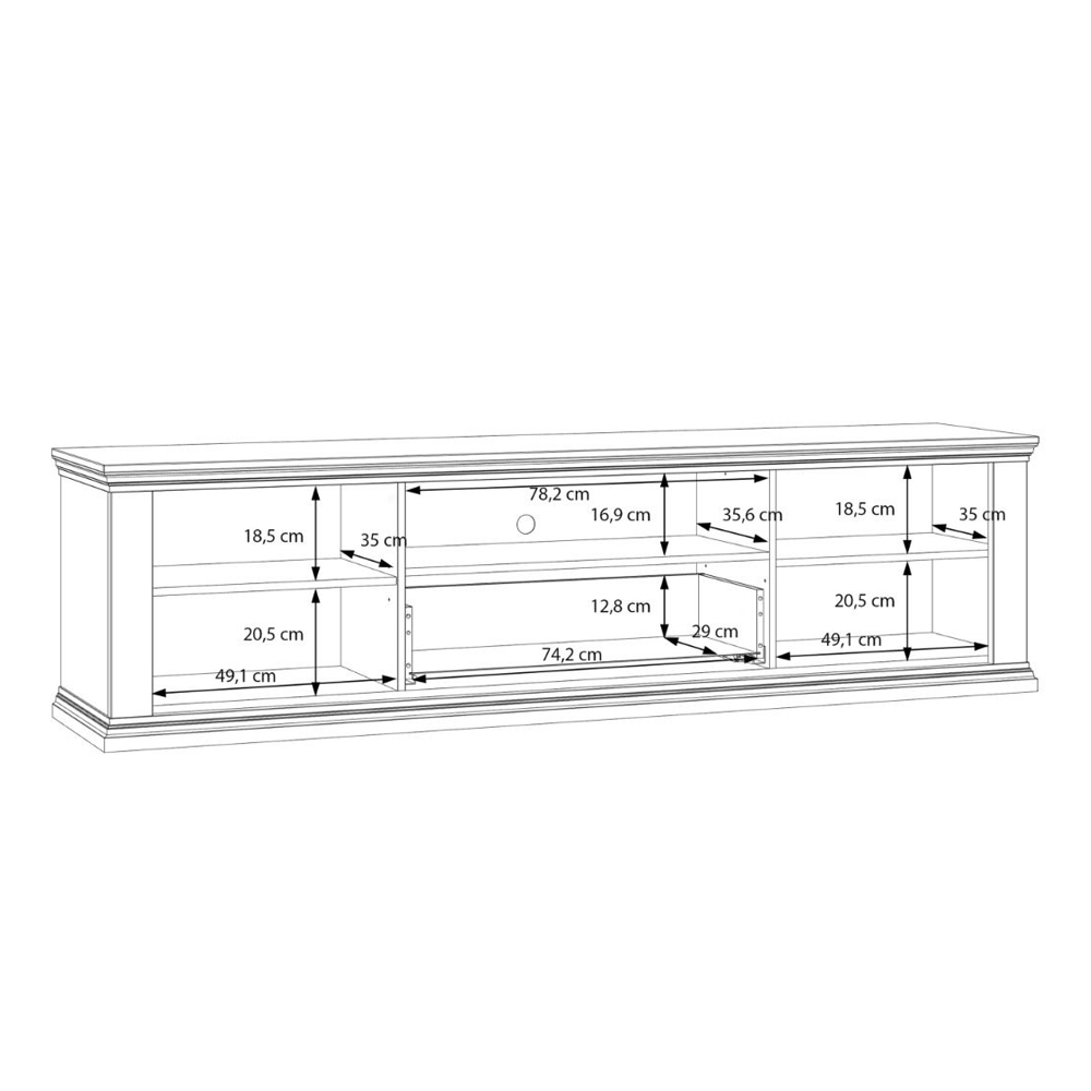 Parenzo Wooden TV Stand with 2 Doors 1 Drawer in Wolfram Grey and Mauvella Oak