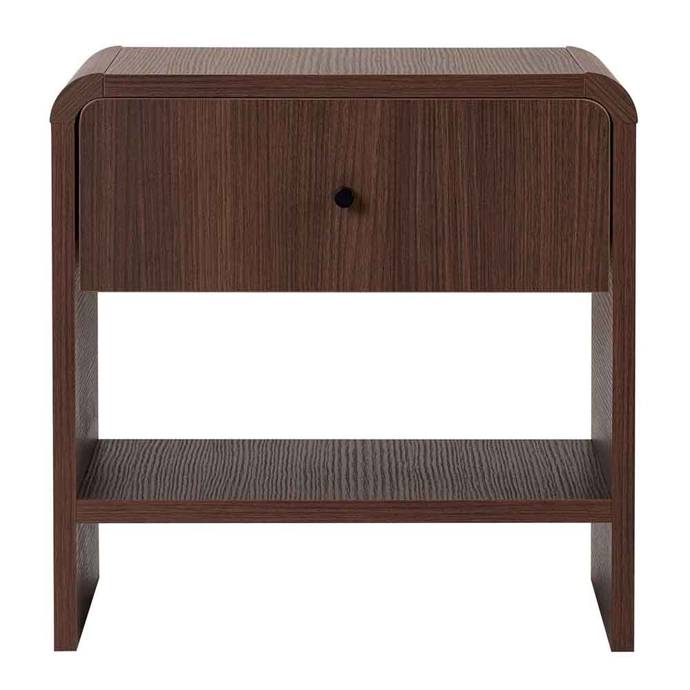Parila Wooden Bedside Cabinet with 1 Drawer in Milano Walnut
