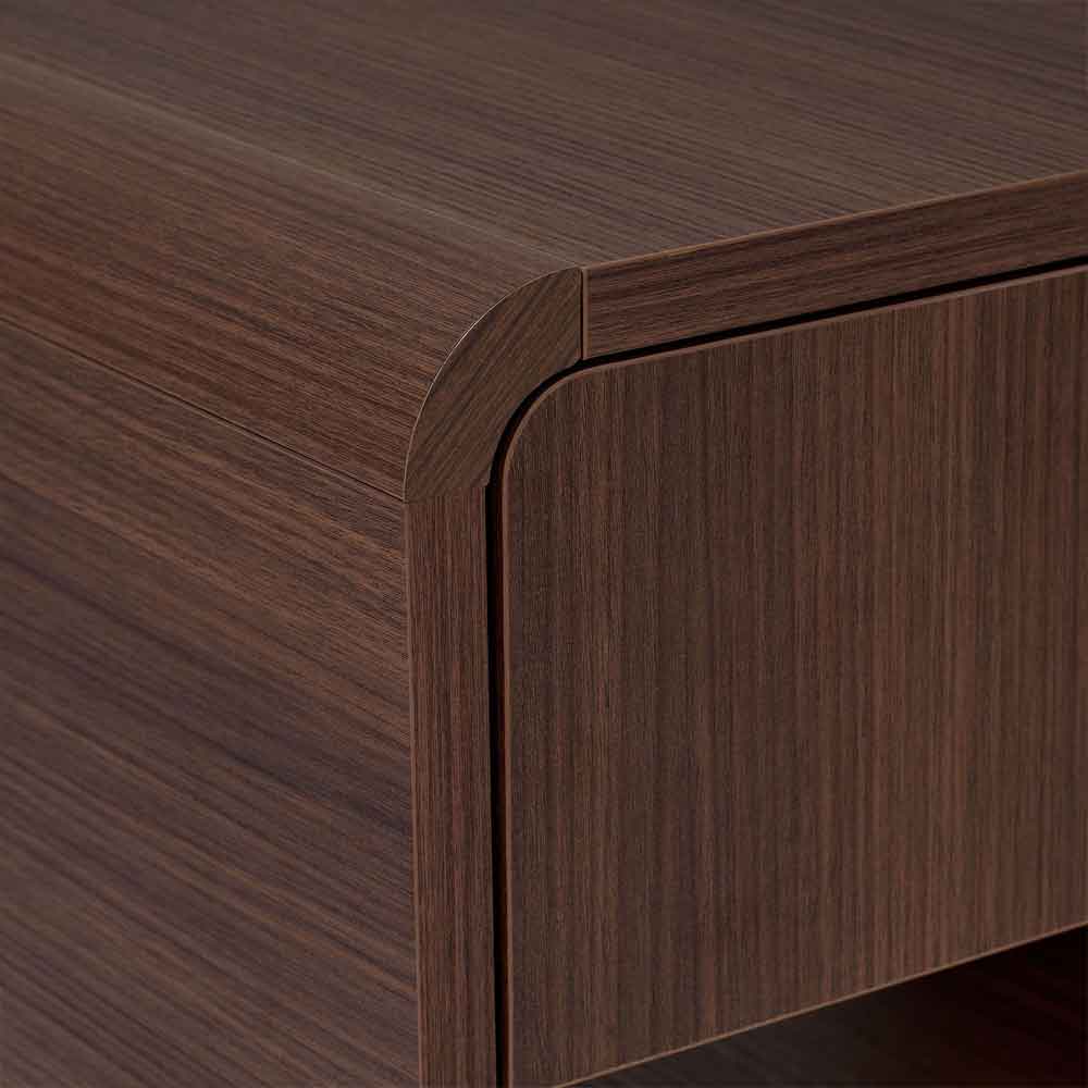 Parila Wooden Bedside Cabinet with 1 Drawer in Milano Walnut