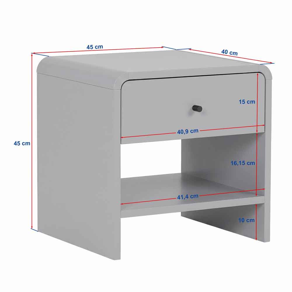 Parila Wooden Bedside Cabinet with 1 Drawer in Sepet Oak