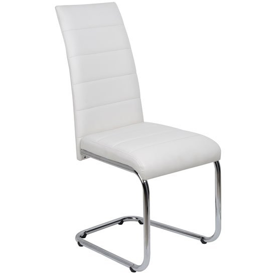 Parini Small Extending White Dining Table 6 Daryl White Chairs